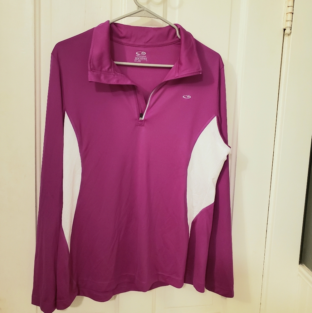 Champion C9 Women's Purple and White Athletic Top